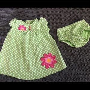 Green 6 month dress. Just one year.